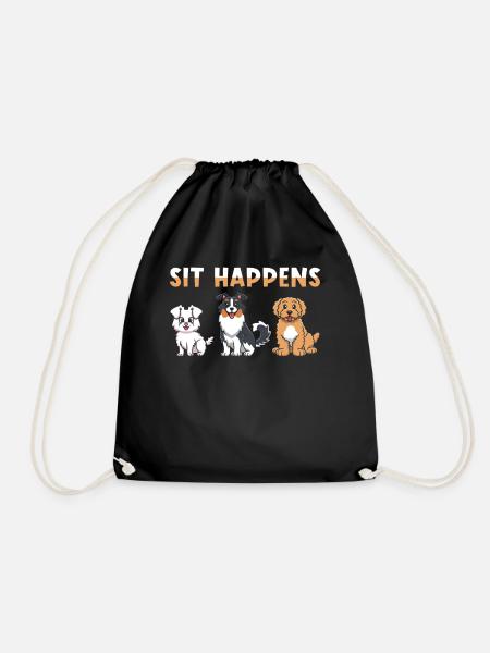 Dog Agility - Drawstring Bag - black