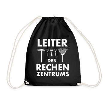 Leiter des Rechenzentrums Garten Gärtner Geschenk - Turnbeutel - Schwarz - Vorne