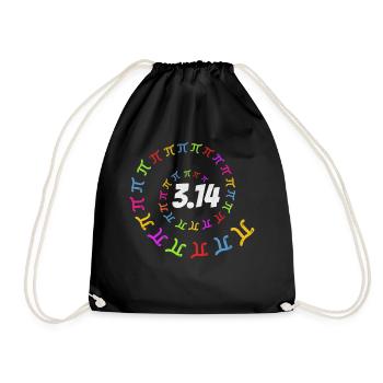 Pi Day 3.14 Pi Mathe Pi Zahl Pi Spiral Pi Day 2022 - Turnbeutel - Schwarz - Vorne