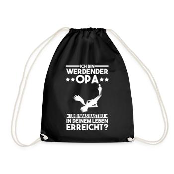 Werdender Opa - Turnbeutel - Schwarz - Vorne