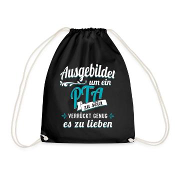 PTA Pharmazie Auszubildender Azubi Apotheke - Turnbeutel - Schwarz - Vorne