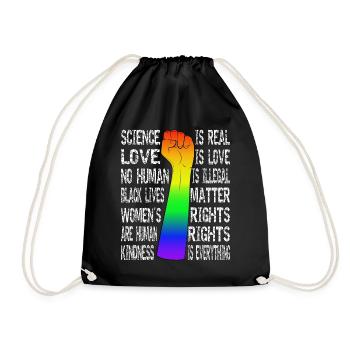 LA SCIENCE EST LA VRAIE BLACK LIVES MATTER LGBT PRIDE BLM - Sac de sport léger - noir - Devant