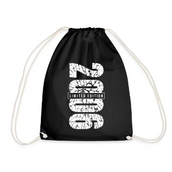 2006 Limited Edition Year of birth 2006 Grunge Decoration - Drawstring Bag - black - Front
