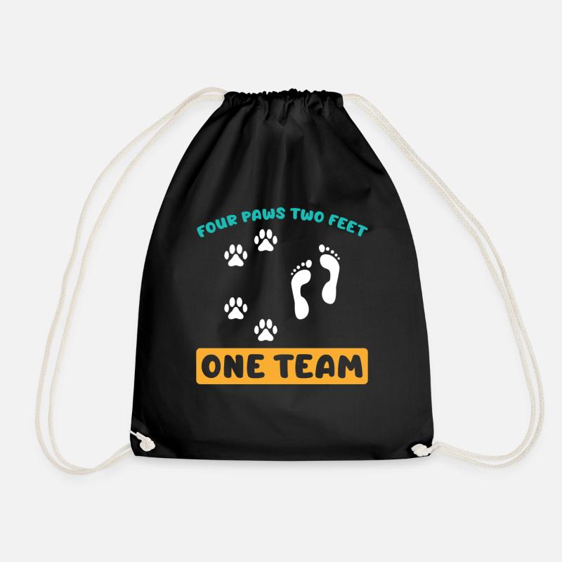 Dog Agility - Drawstring Bag - black