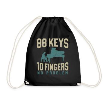 Professeur de piano Pianiste Vintage - Sac de sport léger - noir - Devant