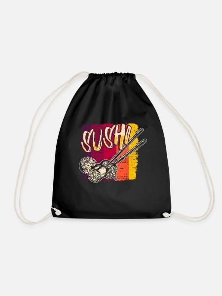 Sushi - Turnbeutel - Schwarz