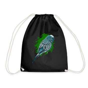 Perruche ondulée - Sac de sport léger - noir - Devant