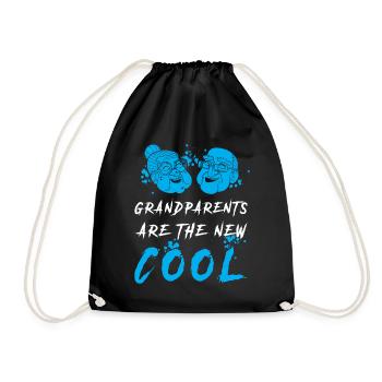 Grandparents Seniors Saying - Drawstring Bag - black - Front