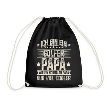 Golfer Vater Vatertag - Turnbeutel - Schwarz - Vorne