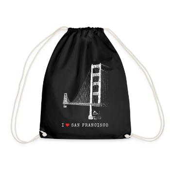 J’adore San Francisco Golden Gate Bridge Californie - Sac de sport léger - noir - Devant