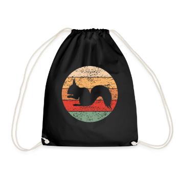 Squirrel Forest Animals Animal Lover Gift - Drawstring Bag - black - Front