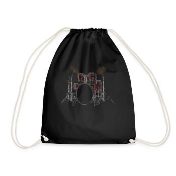 Batterie Musique Moitv batteur batterie Batteur - Sac de sport léger - noir - Devant