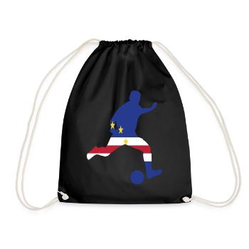 Thé de football du Cap-Vert - Sac de sport léger - noir - Devant