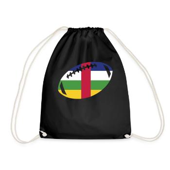 football central african republic - Drawstring Bag - black - Front