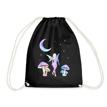 Fairy Magic Fairy Elf Fairy Tale Ladies Girl Gift - Drawstring Bag - black - Front