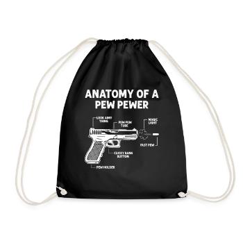 Anatomie d’un amateur d’armes à feu pewer Pewer - Sac de sport léger - noir - Devant