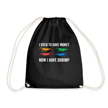 Dwarf Prawn Shrimp Shrimp Aquascaper Aquascaper Aquastry - Drawstring Bag - black - Front