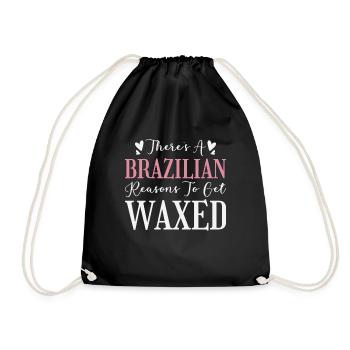 Esthetician Brazilian Waxing - Drawstring Bag - black - Front