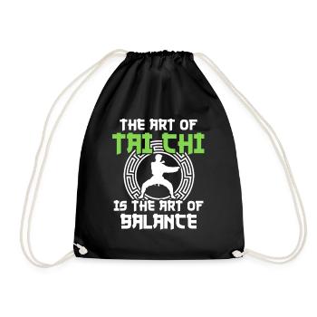 Tai Chi Martial Arts - Drawstring Bag - black - Front