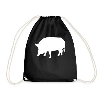 Wild Boar Forest Animals Animal Lovers Gift - Drawstring Bag - black - Front