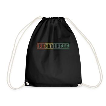 Kunstturnen Retro - Turnbeutel - Schwarz - Vorne