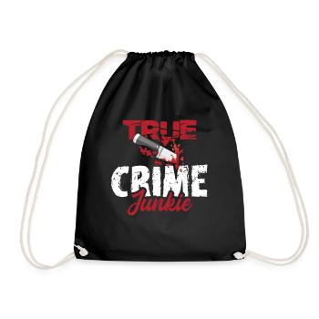 True Crime Junkie - Drawstring Bag - black - Front