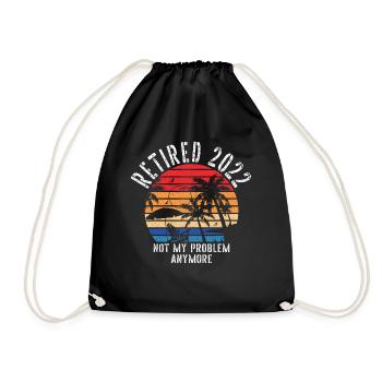 Retraité 2022 Plus mon problème Retraite - Sac de sport léger - noir - Devant