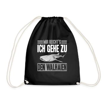 Walhai - Turnbeutel - Schwarz - Vorne