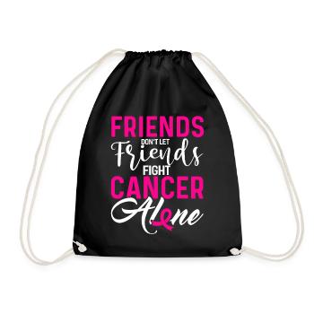 Cancer Chemotherapy Chemo Gift - Drawstring Bag - black - Front