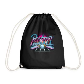 Pinball Pinball Machine Arcade Retro Slot Machine - Drawstring Bag - black - Front