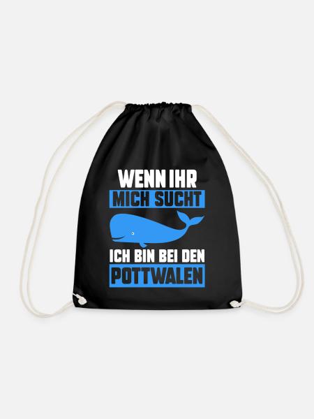 Pottwal - Turnbeutel - Schwarz