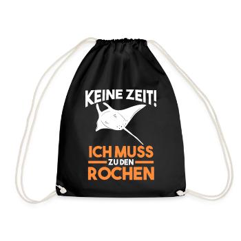 Rochen - Turnbeutel - Schwarz - Vorne