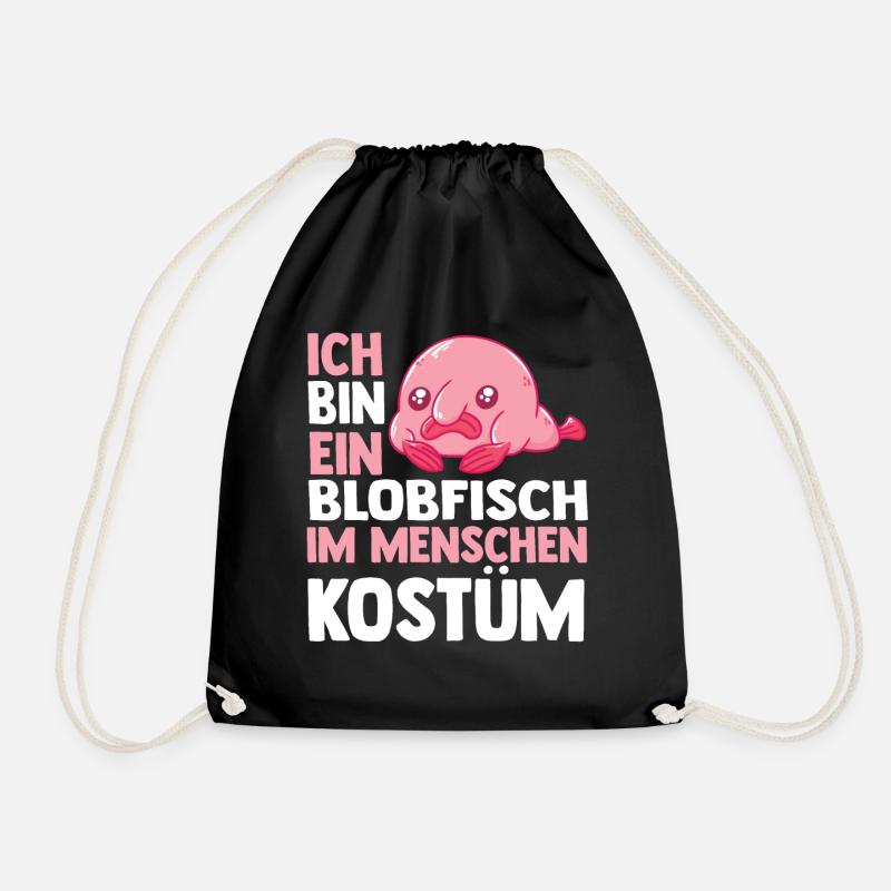Blobfisch - Turnbeutel - Schwarz