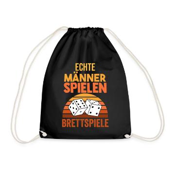Brettspiele - Turnbeutel - Schwarz - Vorne