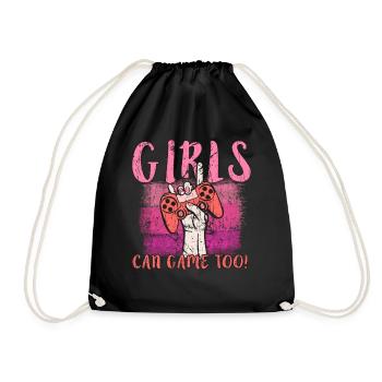 Gaming Girls peut jouer trop Gamer Girl - Sac de sport léger - noir - Devant