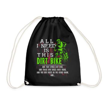 Dirt Bike - Turnbeutel - Schwarz - Vorne