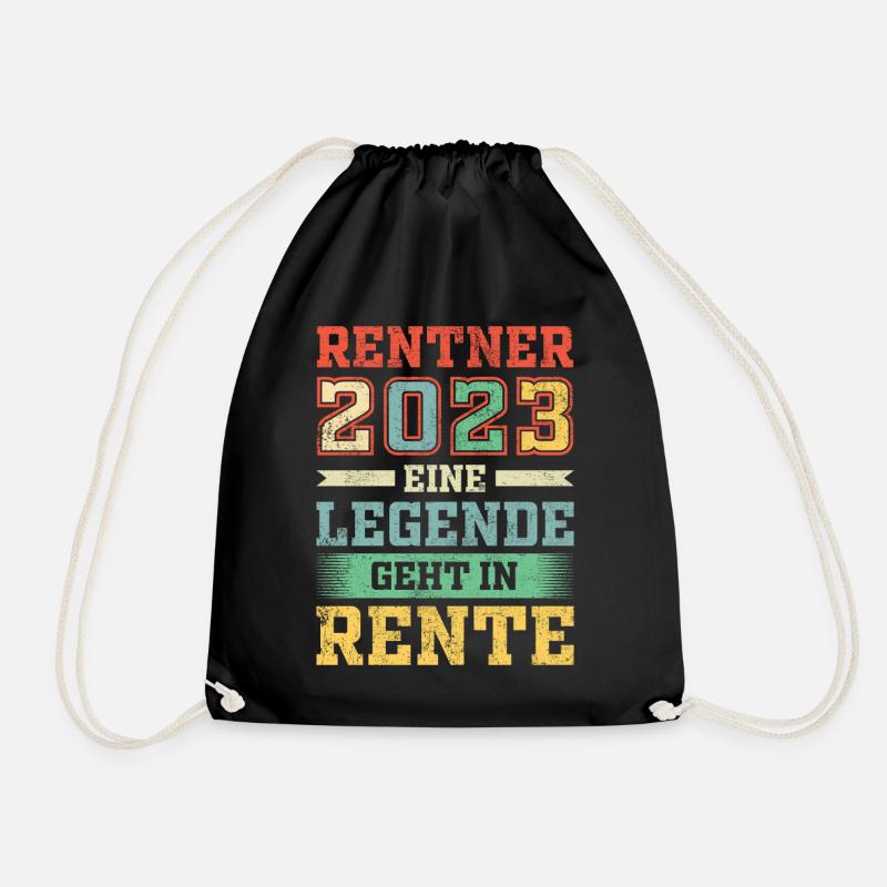 Rentner 2023 | Eine Legende geht in Rente - Turnbeutel - Schwarz