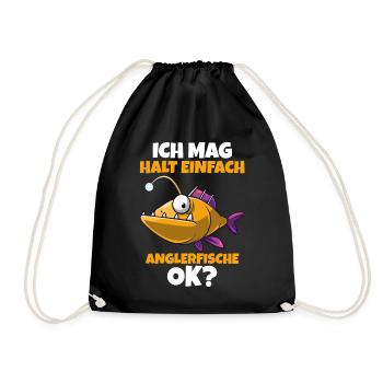 Anglerfisch - Turnbeutel - Schwarz - Vorne