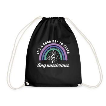 Music Teacher Music Teacher Gift - Drawstring Bag - black - Front