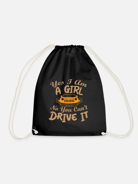 Femme avec véhicule tout-terrain - Sac de sport léger - noir