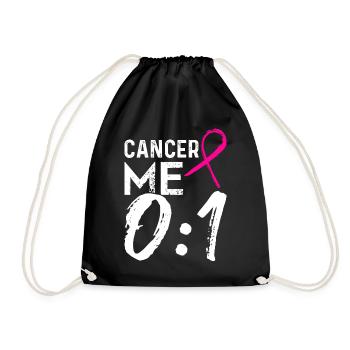 Krebs Chemotherapie Chemo Geschenk - Turnbeutel - Schwarz - Vorne