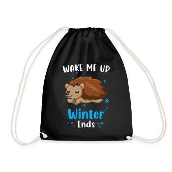 Wake me up when winter ends - Drawstring Bag - black - Front