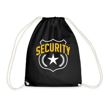 Security Bouncer Security Security Guard - Drawstring Bag - black - Front
