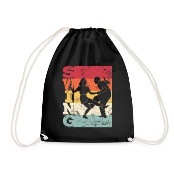 Boogie Woogie Swing Dancing Retro Colors Vintage - Sac de sport léger - noir - Devant
