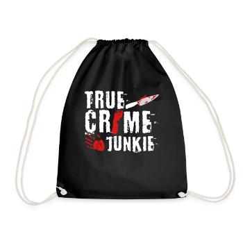 True Crime Junkie - Drawstring Bag - black - Front