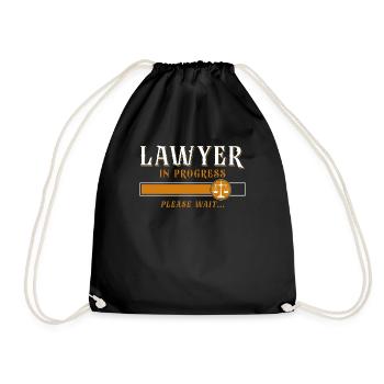 Young Lawyer Attorney Law Future - Turnbeutel - Schwarz - Vorne