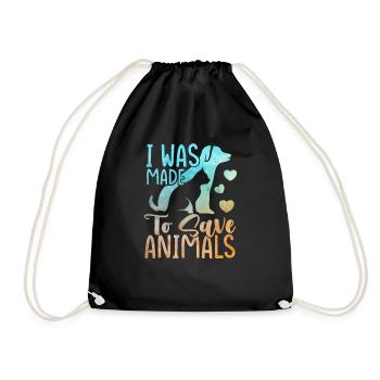 Animal Rescue Animal Shelter Chien Chat - Sac de sport léger - noir - Devant