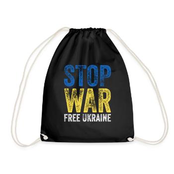 Ukraine Stop War - Turnbeutel - Schwarz - Vorne