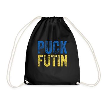 PUCK FUTIN Ukraine - Drawstring Bag - black - Front