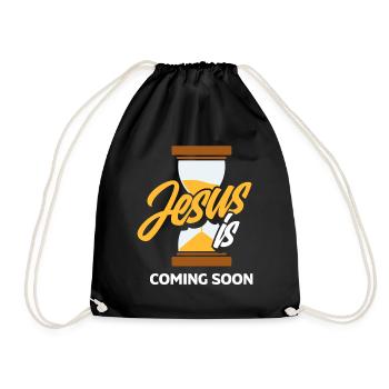 Pastor Jesus coming soon Pastor - Drawstring Bag - black - Front